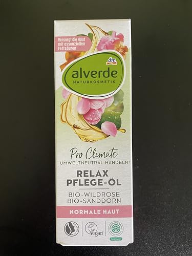 alverde Aceite de cuidado natural Alverde Relax de rosa silvestre, espino amarillo orgánico, 100 ml