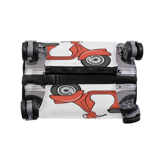 OTVEE Cute Colorful Scooter Pattern Travel Luggage cover Personalized Print Washable Suitcase protector Elastic Spandex Protective for Baggage Fits 22-24inch (M)4