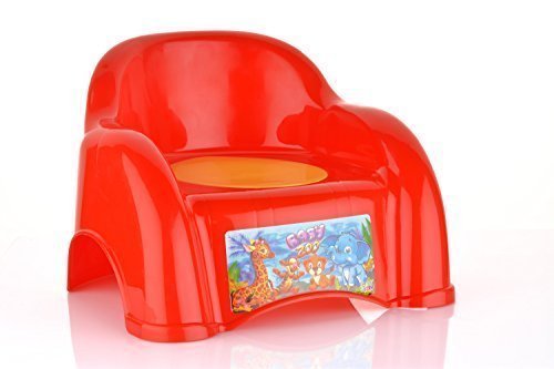 Nabhya 2 in 1 ABCD Baby Potty Seat Baby Potty Training Seat and Baby Chair for 6-18 Month (Red) 1