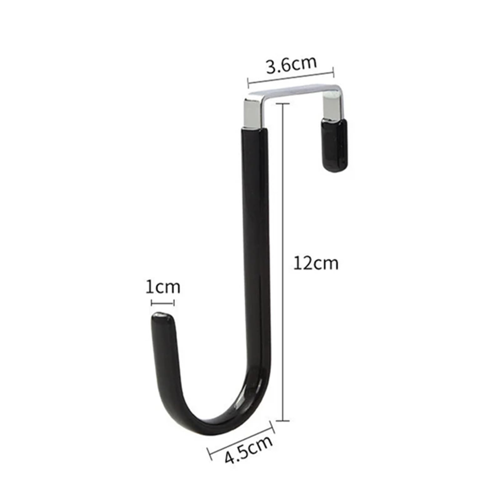 BARRINS Over The Door Hooks Door Hook High Manganese Steel + PVC Anti Slip Impregnation Cupboard Hanger Coat Rack Storage Organizer Home Accessor(Black)