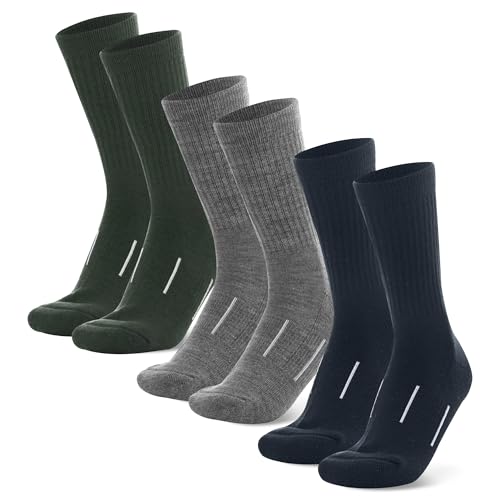 Image of Merino Wool Socks for Men and Women Hiking Merino Wool Boot Socks Thermal Warm Crew Style Work