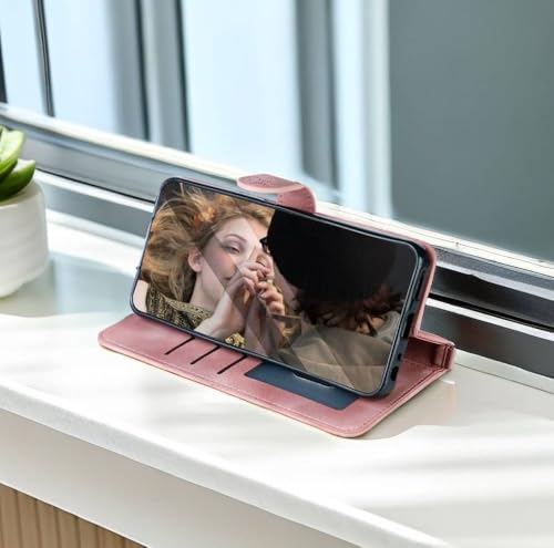 Image of amazon basics Redmi Note 15 5G Flip Cover | Card Pockets Wallet & Stand | Flip Cover for Redmi Note 15 5G (Executive Pink)