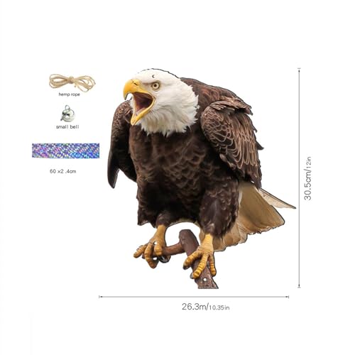 Image of Fake Owl Decoration Realistic Owl to Keep Birds Away for Rooftops Yard Patio Style F