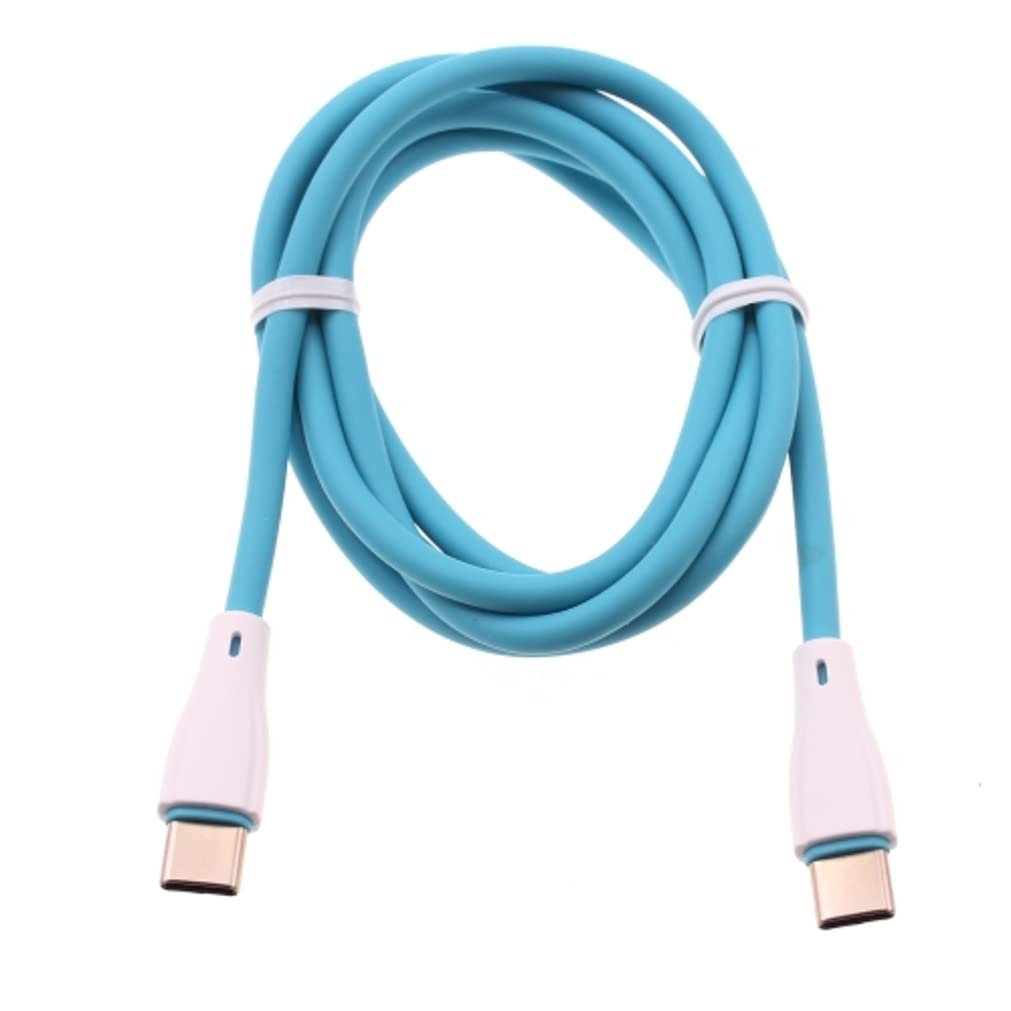 Fonus 4ft USB-C Cable for Galaxy A03s A13 A14 A23 A53 A54 5G Phones - PD Fast Charger Cord Power Wire (Type-C to Type-C) Sync Blue L9A Compatible with Samsung Galaxy A03s/A13/A14/A23/A53/A54 5G