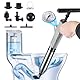 Toiletten Pömpel Rohrreinigungs, Drain Clog Remover Drain Toilet Plunger, WC Rohrreinigungs 4 in 1 Toilet Plunger für Toilette/Waschbecken/Badewanne/Bodenablauf (grau)