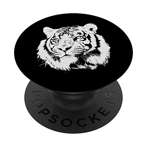 Majestic Tiger Face Furry Tiger Big Cat King Get Em 80s PopSockets PopGrip Intercambiable