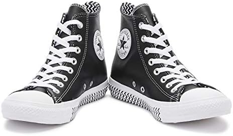 black zig zag converse