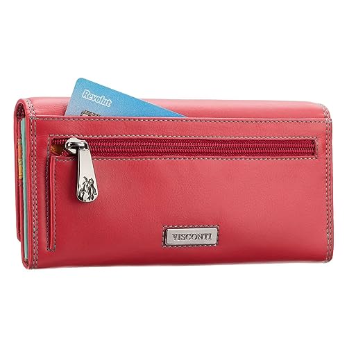 VISCONTI RIO 11 Ladies Large Soft Leather Wallet Purse Clutch (Red/Rhumba)3