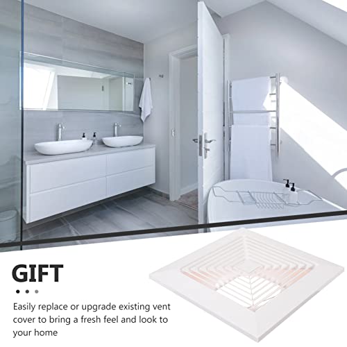 Zerodeko Exhaust Fan Bathroom Fan Return Air Reinforced Plastic Fan Grille Sidewall And Ceiling Vent Duct Grilles Cover Diffuser Square Decorative Covers White Exhaust Fan Bathroom Fan #TOP2