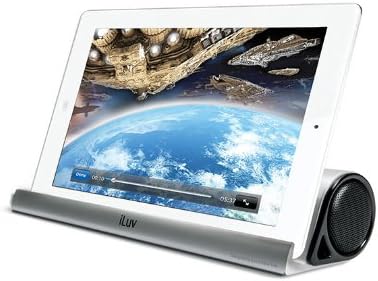 iLuv iSP245SIL Mo'Beats Portable Stereo Bluetooth Speaker Stand, Silver
