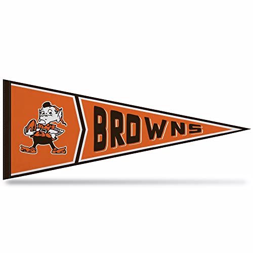 Rico Industries NFL Football Cleveland Browns Retro - Alt 12" x 30" Felt Wall Décor Pennant - Great for Home/Bed Room/Man Cave Décor