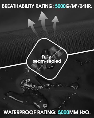 33,000ft Opvouwbare regenbroek voor heren, waterdicht, lichte fietsbroek, winddicht, reflecterende wandelbroek voor golf, outdoor, vissen - Afbeelding 4