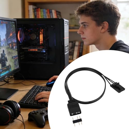 4 adaptadores RGB 4 pines a 3 pines para PC miniatura 7