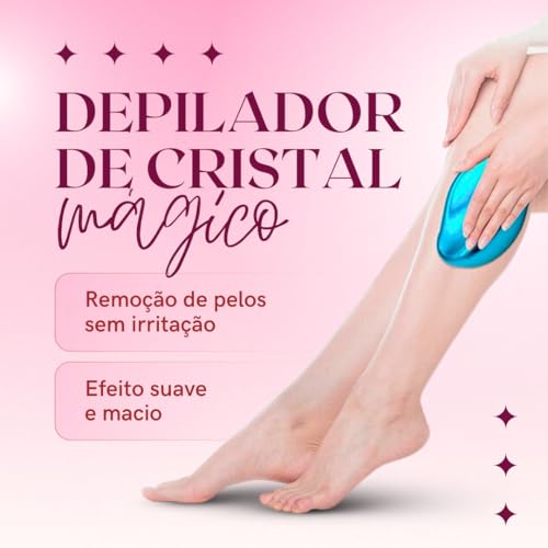 Depiladora de Cristal Mágico e Indolor sem Alergia