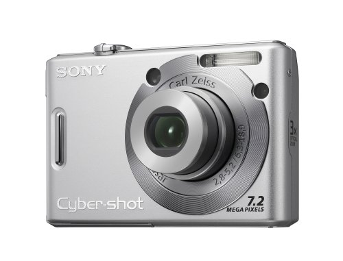 Sony Cyber-shot DSC-W35 Digital Camera - Silver (7.2MP, 3x Optical