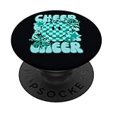 Cute Retro Cheer Cheerleader Acrobat Tumble PopSockets Standard PopGrip
