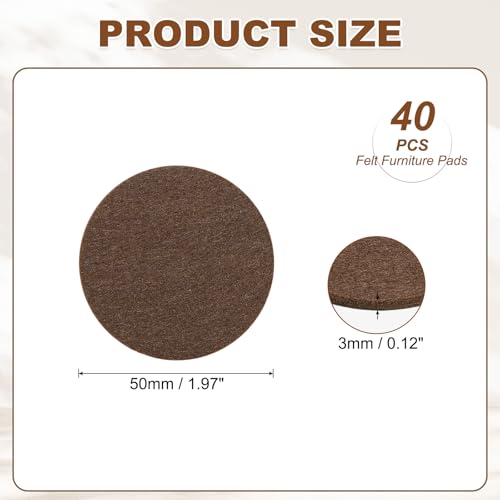 Almohadillas de fieltro para muebles con protectores autoadhesivos de 50 mm 3