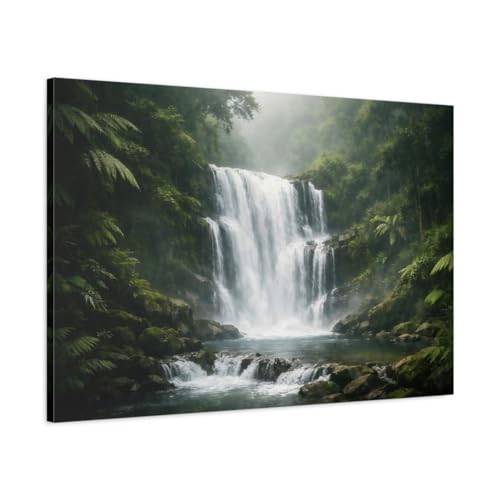 Tableau cascade nature pour illuminer une pièce sombre - Toile 90x60cm