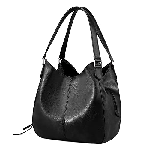 DOURR Women's Multi-pocket Shoulder Bag Fashion Vegan Leather Handbag Tote Purse
