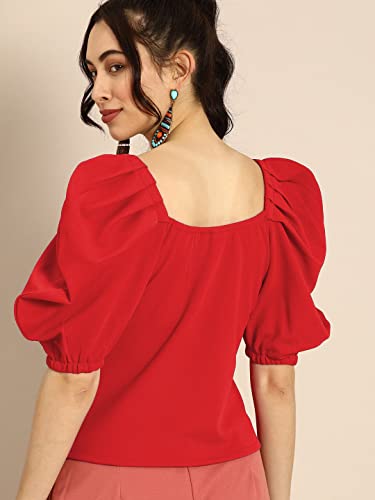 Image of Women's & Girl's Solid Short Sleeve Crop Top (LY-TopD6 Variation)