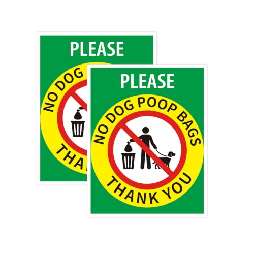 Image of 2PCS Please Do Not Dispose Poop Bags in This Trash Bin Stickers