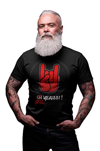 T-Shirt Homme Hell Yeahhh en coton noir col rond