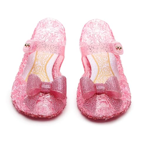 Girls Jelly Sandals Kids Toddler Cute Bowknot Princess Dress Shoes Glitter Closed Toe Summer Casual Wedge Sandal3