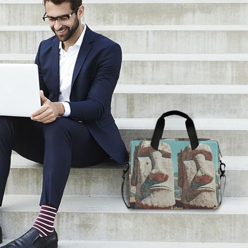Bolso tipo maletín para laptop con estampado isla de Pascua miniatura 3