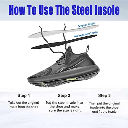 Image of Protective Steel Insoles - Puncture Resistant, Nail Proof, and Rigid Support for Foot Conditions - Men's and Women's Sizes Fit All Shoes