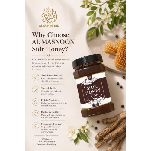 Al Masnoon Sidr Miel Natural Cruda 500g miniatura 5