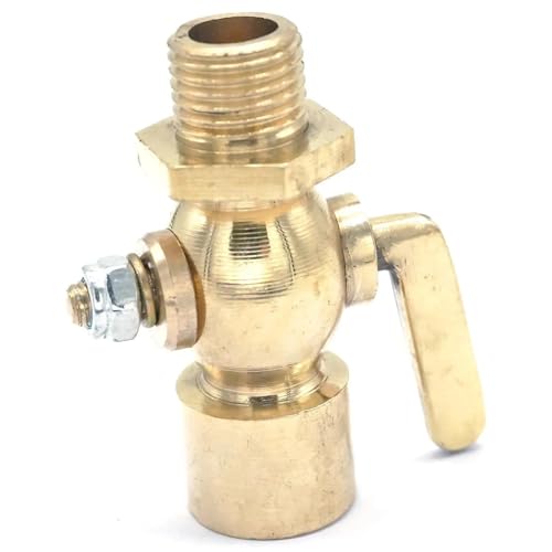 Válvula de cierre de drenaje 1/4 con conector de latón 14x1,5mm para purga de agua 3
