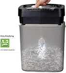 Aurora AU1232XB Anti-Jam 12-Sheet Crosscut Paper/Credit Card Shredder with 5.2-Gallon Wastebasket (Black/Semi Translucent Gray)