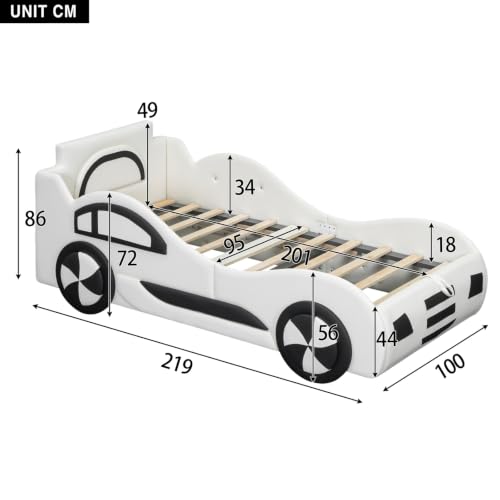 Cama de diseño de cabina en PU con almacenamiento integrado 3