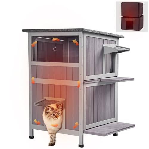 Cat House Outdoor Insulated Feral Cat Shelter