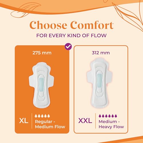 Image of Ammy Super Absorbent Ultra Thin Sanitary Pads - 24 Pcs XL Size for Heavy Flow | Cottony Soft, Rash Free, Leak Lock with 7 Layer Protection & Advanced Gel Lock Feature | Pack of 1