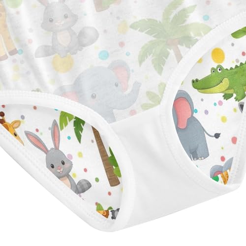 Cute Cartoon Animals Lions Girls Briefs, Toddler Girl Panties, Cotton Underwear Girls, 2–8 Years4