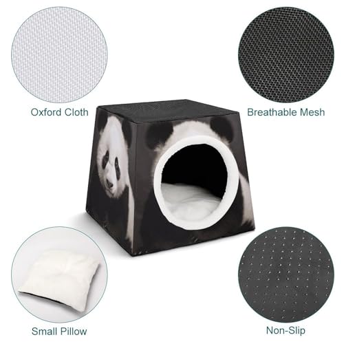 Nichoir pour animaux de compagnie style panda capsule d'espace chaude pour chat et chien d'intérieur