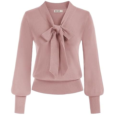 GRACE KARIN Women’s V-Neck Bow Knot Jumper Cover