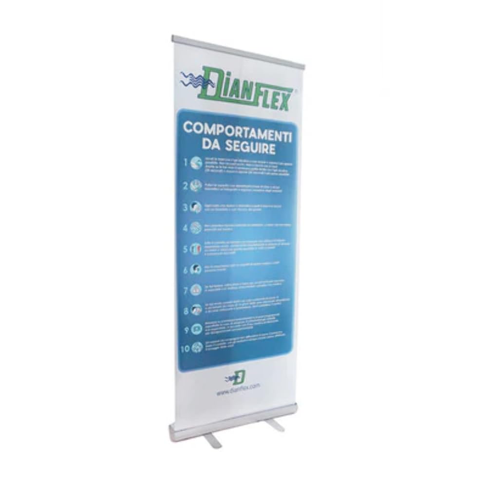 Roll-Up Info Covid-19 90 x 180 cm pour gérer les flux du public