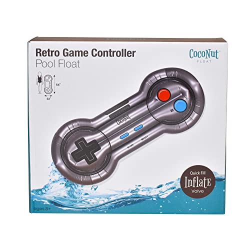 Retro Game Controller Pool Float By Coconut Float – Giant Inflatable Raft – Durable Long Lasting 6 Foot Lounge Tube And Water Toy – Fun Decoration For 80’S & 90’S Parties, Events – Ages 8+ Years #TOP1