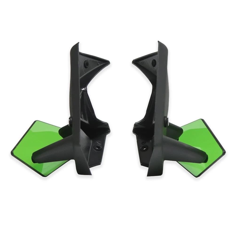 Per Kawasaki Z900 Z 900 2020-2024 Parti Moto Portanza Laterale Spoiler Nudi Ala Fissa Winglet Carena Deflettori Ala(Verde)