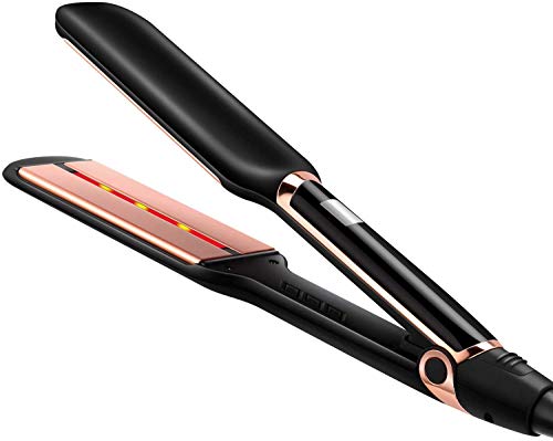 Plancha Para el Cabello, Plancha de Pelo Profesional de Cerámica Turmalina DORISILK de 2 Pulgadas de Ancho Con Control Digital de Temperatura 120-230 Grados, Calentamiento Instantáneo, Doble Voltaje