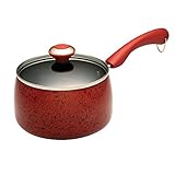 Paula Deen Signature Porcelain Nonstick Sauce Pan in Red