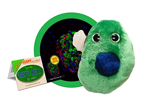 GIANTmicrobes Diabetes Plush â€“ Learn about Diabetes, the Pancreas and the body with this Educational Plush Cell, Memorable Gift for Students, Doctors, Diabetics, Scientists, Friends, Family and Anyone with a Healthy Sense of Humor