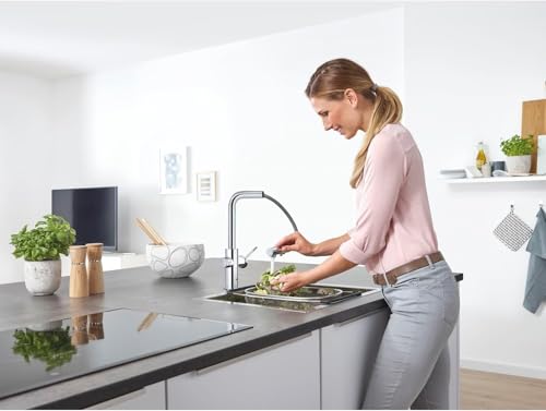 Grohe Blue Home Rubinetto Per Lavello Cucina, Bocca A"L", Con Doccetta Estraibile, Cromo E Filtro Acqua Incluso, 31539000 - 5