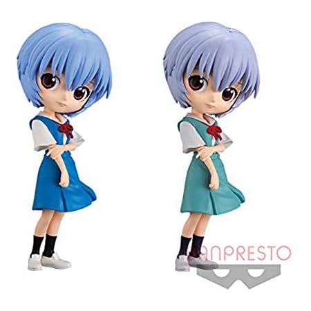 Amazon Co Jp バンプレスト ヱヴァンゲリヲン新劇場版 Q Posket 綾波レイ フィギュア 全2種セット 通常カラーver レアカラーver ホビー