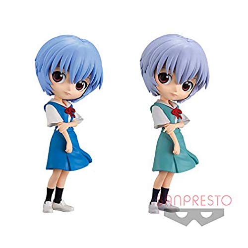 Banpresto Evangelion Q Posket Figure Figurine 14cm Rei 2set Anime Cute Kawaii