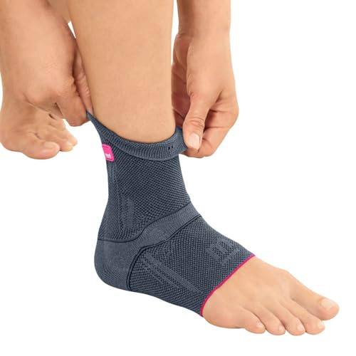 medi Levamed - Sprunggelenkbandage unisex | silber | Größe III | Gelenkbandage zur Stabilisierung des Sprunggelenks | Beidseitig tragbar