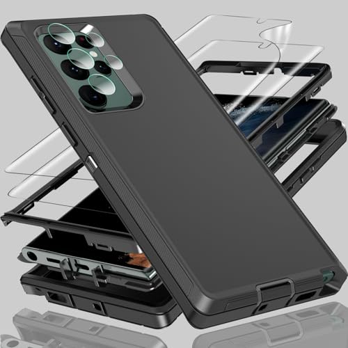 Coque Samsung S22 Ultra ultra robuste avec protection écran et objectif intégrée
