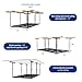 Keelian 3x8 Overhead Garage Storage Rack Adjustable Garage Ceiling Storage Racks, Holds 600 lbs, 22 lbs Per Hook, Heavy Duty Steel Hanging Organizer for Tools, Bins & Bikes
